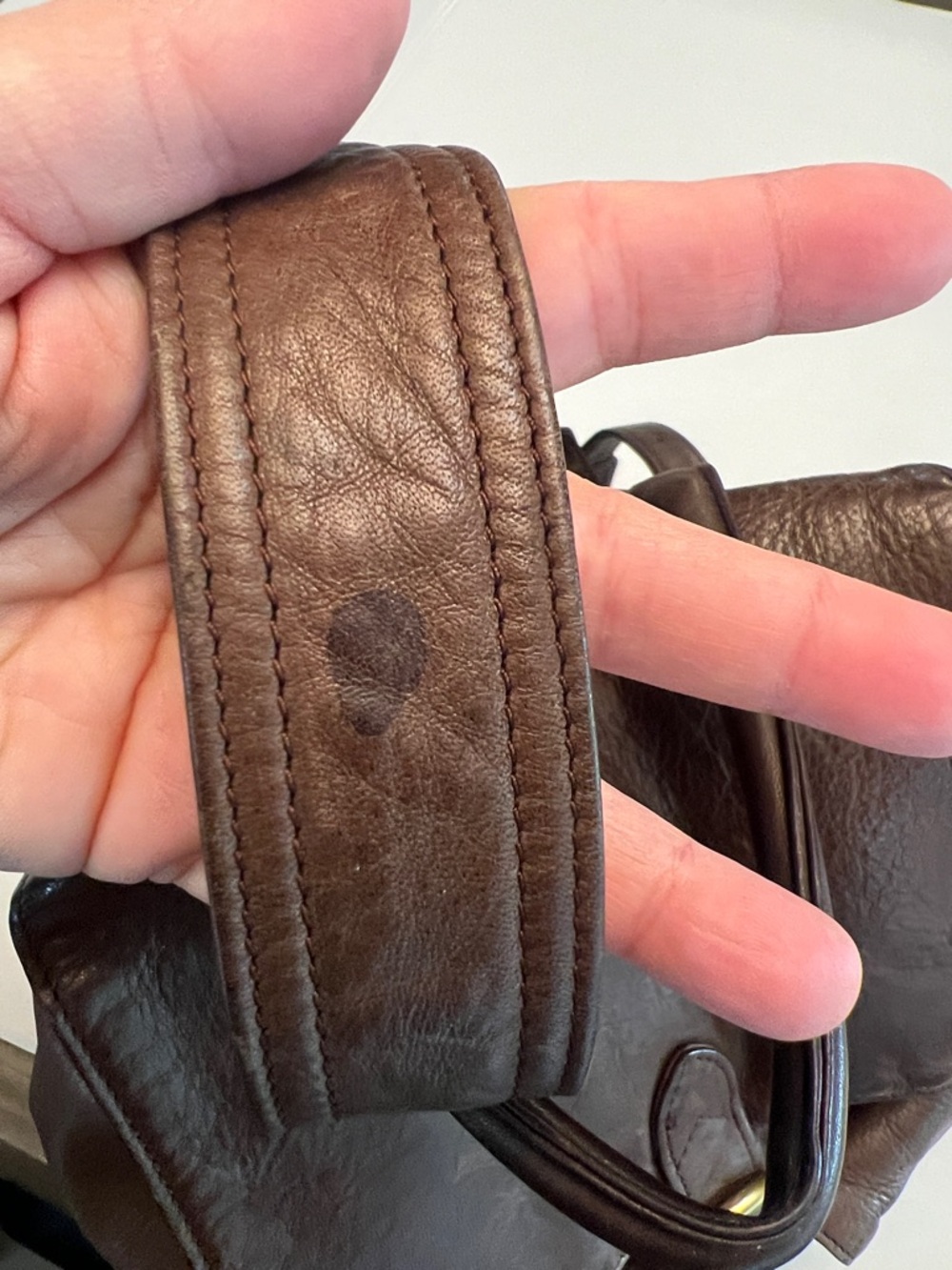 Boulder Ridge Brown Leather drawstring  Backpack Bag - Picture 10 of 16